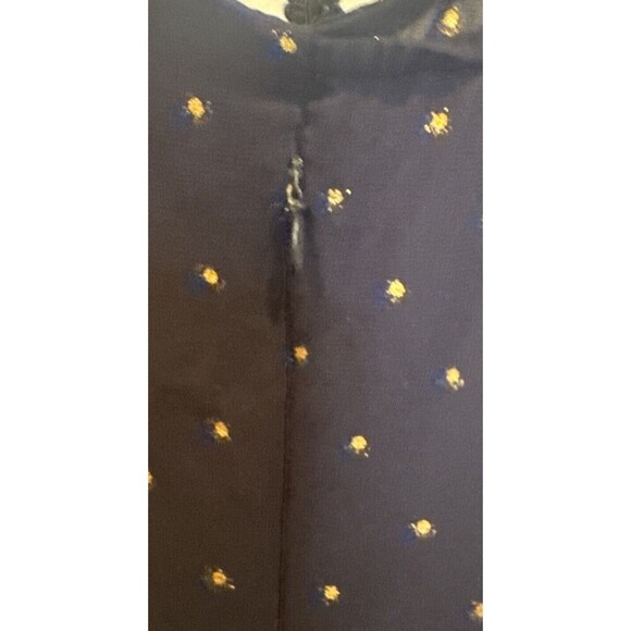 FREEBIRD Navy BLUE w/ GOLD Sleeveless Open Back Lined Dress Career Date Travel-M - Picture 5 of 10